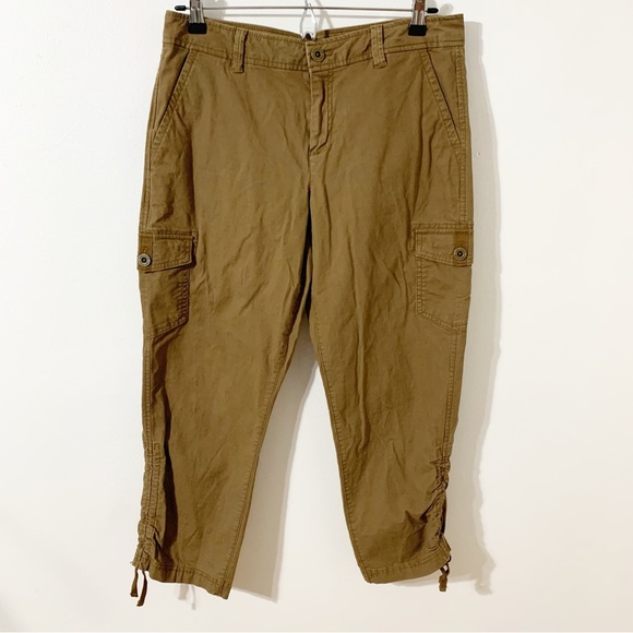 Eddie Bauer Capris Length Cargo Pants Adjustable Drawstring Hem Cargo Pockets - Picture 1 of 12
